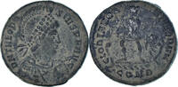 Follis Coin, Theodosius I, Constantinople, Bronze, RIC:52c -