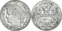 France 20 Centimes Coin, Cérès, Paris, Silver, KM:758.1 -