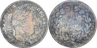 France 50 Centimes Coin, Louis-Philippe, Paris, Silver -