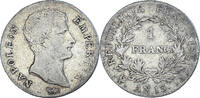 France 1 Franc Coin, Napoleon I, Paris, Silver, KM:656.1 -
