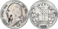France 2 Francs Coin, Louis XVIII, Paris, Silver, KM:710.1 -