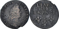 France Liard de France Coin, Louis XIV, Bayonne -