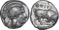 Stater Coin, Lucania, Thourioi, Silver, HN -