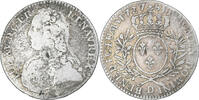 France 1/2 Ecu aux branches d'olivier Louis XV, Lyon, Silver -
