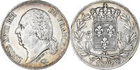 France 5 Francs Louis XVIII, Lille, Silver, KM:711.13 -