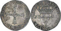 France 1/4 Ecu Henri IV, Saint-Lô, Silver, Gadoury:596A -