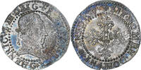 France 1/2 Franc au col plat Henri III, Poitiers, Silver -