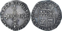 France 1/4 Ecu de Béarn Louis XIII, Morlaas, Silver -