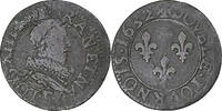 France Double Tournois Louis XIII, Tours, Copper, CGKL:440 -