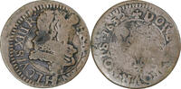 France Double Tournois Louis XIII, La Rochelle, Copper -