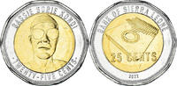 Sierra Leone 25 Cents Coin, Bassie Sorie Kondi, Bi-Metallic -