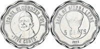 Sierra Leone 5 Cents Coin, Israel Olorunfeh Cole (Dr. Oloh) -
