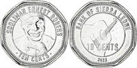 Sierra Leone 10 Cents Coin, Sooliman Ernest Rogers, Acier -