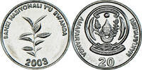 Rwanda 20 Francs Coin, Nickel plated steel, KM:25 -