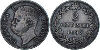 Italy 2 Centesimi Coin, Umberto I, Rome, Copper, KM:30 -