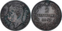 Italy 2 Centesimi Coin, Umberto I, Rome, Copper, KM:30 -