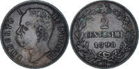 Italy 2 Centesimi Coin, Umberto I, Rome, Copper, KM:30 -