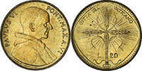 VATICAN CITY 20 Lire Coin, Paul VI, Roma, Aluminum-Bronze -