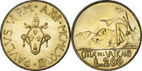 VATICAN CITY 200 Lire Coin, Paul VI, Aluminum-Bronze, KM:138 -