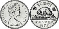 Canada 5 Cents Coin, Elizabeth II, Royal Canadian Mint, Ottawa -