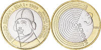 Slovenia 3 Euro Vantaa, Bi-Metallic, KM:85 -