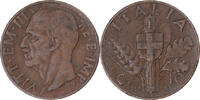 Italy 10 Centesimi Coin, Vittorio Emanuele III, Rome, Copper -
