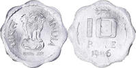 INDIA-REPUBLIC 10 Paise Coin, Aluminum, KM:39 -