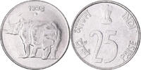INDIA-REPUBLIC 25 Paise Coin, Stainless Steel, KM:54 -