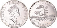 Canada 25 Cents Coin, Elizabeth II, Royal Canadian Mint, Ottawa -