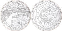 France 10 Euro Paris, Guadeloupe, Silver, KM:1737 -