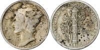 United States Dime Coin, Mercury Dime, U.S. Mint, Philadelphia -