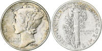 United States Dime Coin, Mercury Dime, U.S. Mint, Philadelphia -