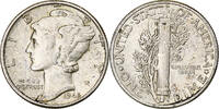 United States Dime Mercury Dime, U.S. Mint, Silver, KM:140 -