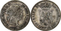 Spain 40 Centimos Coin, Isabel II, Madrid, Silver, KM:628.2 -