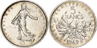 France 5 Francs Semeuse, Paris, Silver, KM:926, Gadoury:770, Le -