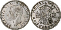 Great Britain 1/2 Crown George VI, Silver, KM:856 -