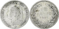 Netherlands 10 Cents Wilhelmina I, Silver, KM:116 -