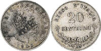 Italy 20 Centesimi Vittorio Emanuele II, Torino, Silver -