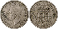 Great Britain 6 Pence George VI, Silver, KM:852 -