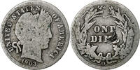 United States Dime Barber Dime, New Orleans, Silver, KM:113 -