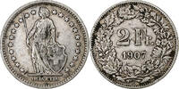 Switzerland 2 Francs Bern, Silver, KM:21 -