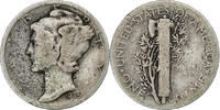 United States Dime Mercury Dime, U.S. Mint, Silver, KM:140 -