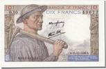 France 10 Francs Banknote, 10 F 1941-1949 ''Mineur'', 1942-10-15 -