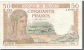 France 50 Francs Banknote, 1939-08-10, Fayette:18.29, KM:85b -