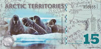 United States 15 Dollars Banknote, 2011, 15 DOLLAR ARTIC TERRITORIES -