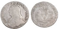France Ecu Coin, Louis XV, Écu aux branches d'olivier, Riom -