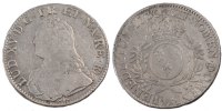 France Ecu Coin, Louis XV, Écu de Béarn aux branches d'olivier, Pau -