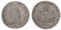 France Ecu Coin, Louis XV, Écu à la vieille tête, Bayonne -