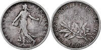 France 1 Franc Semeuse, Paris, Silver, KM:845.1 -