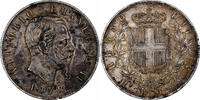 Italy 5 Lire Vittorio Emanuele II, Rome, Silver, KM:8.4 -